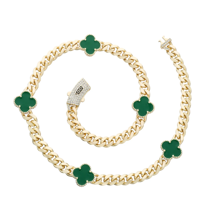 Clover Love Necklace and Bracelet Set