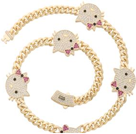 Kitty Cuban Necklace and Bracelet Set