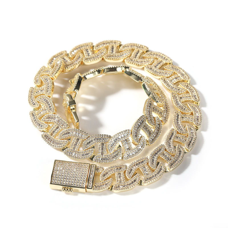 18K Gold Plated Iced Out Cuban Chain - Boujee Collection By Jeneen