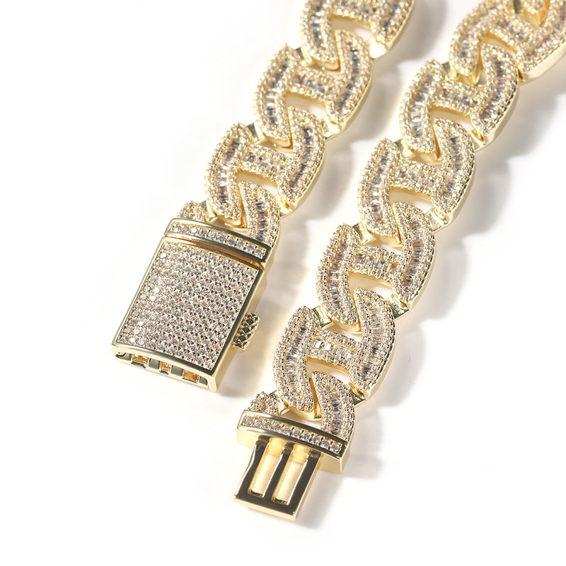 18K Gold Plated Iced Out Cuban Chain - Boujee Collection By Jeneen