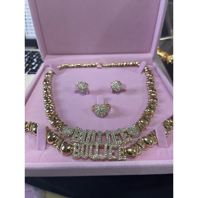 Boujee Hugs & Kisses Necklace & Bracelet Set - Boujee Collection By Jeneen