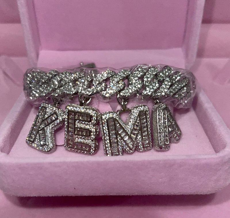 Iced Out Custom Name Bracelet - Boujee Collection By Jeneen