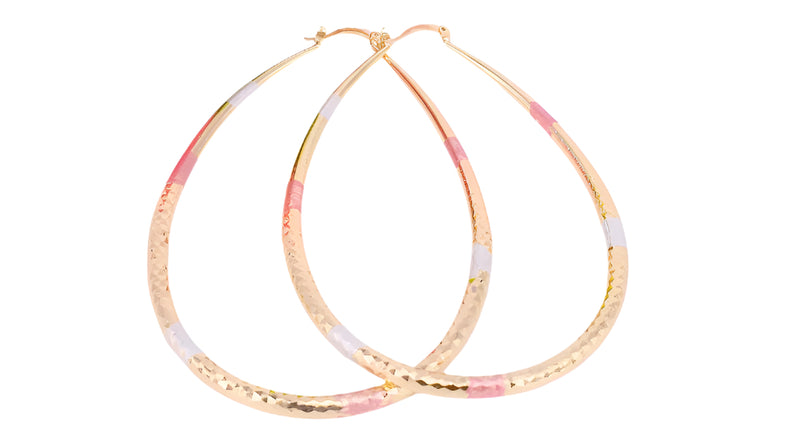 18K Gold Layered Large Oval Hoop Earring - Boujee Collection By Jeneen