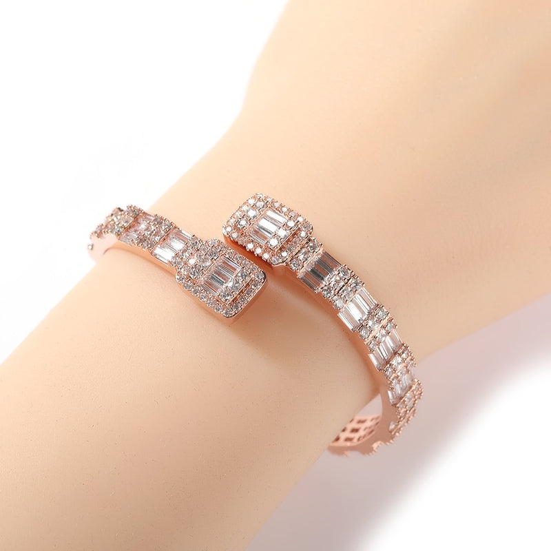 Baguette Bling Cuff Bangle - Boujee Collection By Jeneen