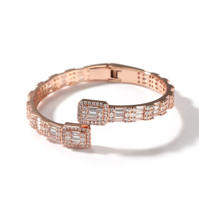 Baguette Bling Cuff Bangle - Boujee Collection By Jeneen